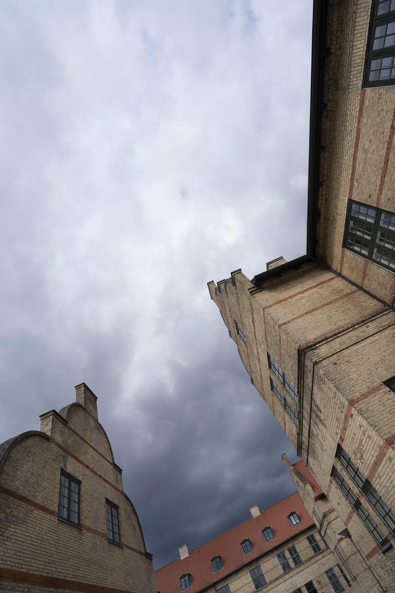 Low and wide angle shot of Bindesbøll, Risskov Denmark